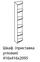 Детская Микки 1 Шкаф приставка угловая